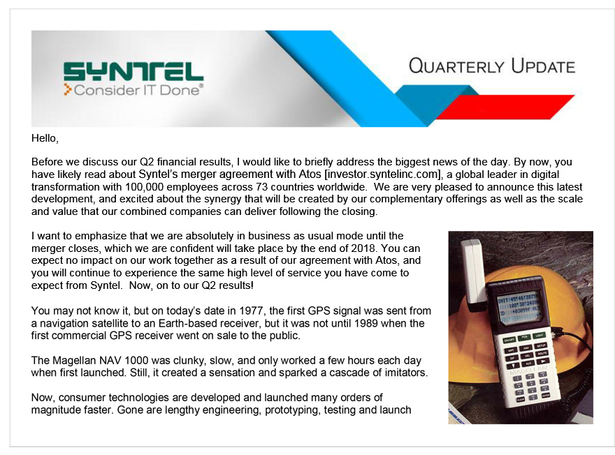 Form Defa14a Syntel Inc