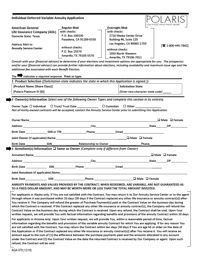 Form 485BPOS VARIABLE SEPARATE ACCOUN